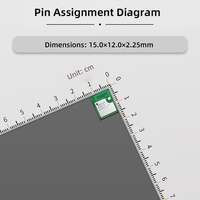   Module BLE 5.3, boîtier LGA, HCM111Z avec codec audio intégré et Cortex M3 48 MHz pour appareils IoT avec antenne PCB