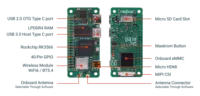 Placa de Desarrollo Radxa Zero 3W RK3566 de Cuatro Núcleos, Placa Base de Una Sola Placa para Desarrollo Informático RK3566