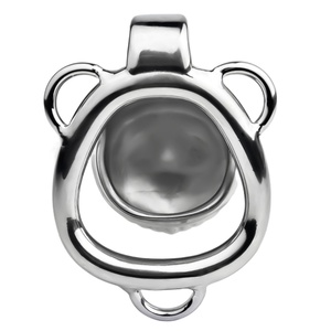 Jaula de Castidad Metálica Dorada para Hombres con Tapón Anal, Anillo de Bondage para Pene con Cuatro Anillos para Pene - Product Image 5