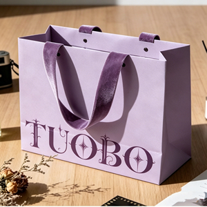 Sacs en papier kraft brun personnalisés avec logo, pour emballages cadeaux, restauration rapide, à emporter, avec poignée - Product Image 1