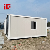 Vente en gros de petites maisons modulaires détachables en verre 20 pieds 40 pieds personnalisées de haute qualité Maisons de conteneur à toit à pignon préfabriquées extensibles