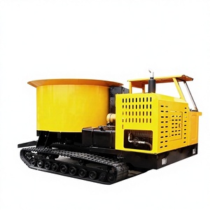 Pompe à béton verticale autochargeante de type chenillé, moteur diesel, mélangeur plat, capacité 13 m³/h - Product Image 1