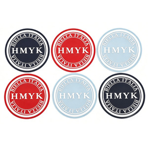 HMYK – patchs avec logo Biella du patrimoine italien, étiquettes rondes en Silicone, 4 pièces, pour vêtements, sacs, chaussures, chapeaux, accessoires - Product Image 3