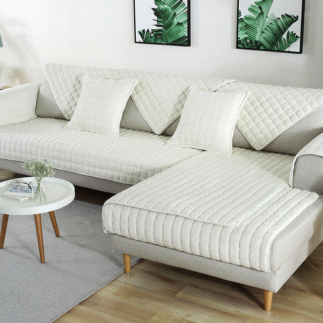 Best-selling Waterproof Velvet Slipcover Set Furniture Protector I Shaped Seat Covers