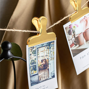 工場卸売 高品質 ステンレス製 ブルドッグクリップ ゴールド ダックビル メタル ペーパーバインダークリップ オフィス用 請求書 チケット用 - Product Image 6