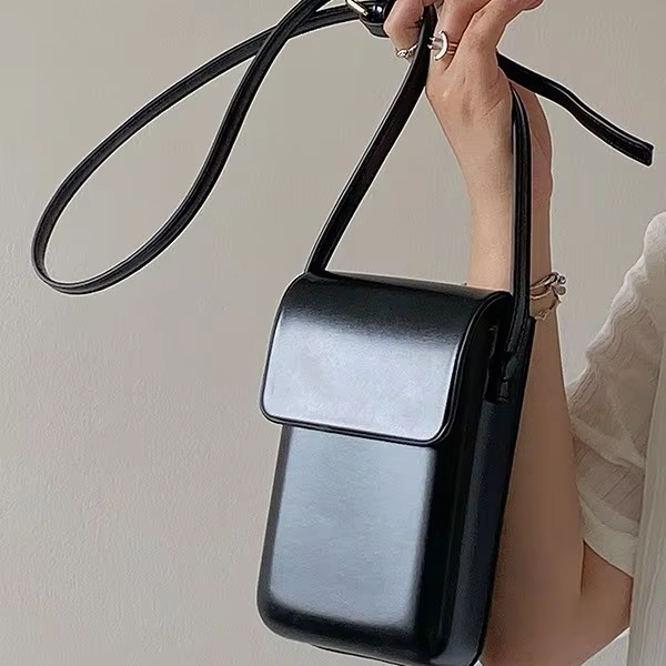 For New Style Women's Crossbody Mobile Phone Bag Lightweight PU Waterproof Zipper Closure All-Match Korean Mini Fashion Bag