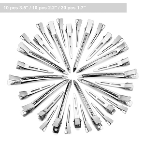 Usine en gros 40 pièces/sac métal canard Bill pinces à cheveux Alligator Curl Clips Salon style sectionnement Clips avec étui - Product Image 3