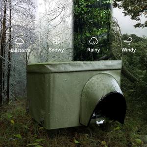 Bestseller Ganzjahres-Katzenhaus für Draußen Wetterfest Leicht zu Reinigen Isoliert Beheizt aus Oxford-Gewebe Solide Box Tragbar - Product Image 3