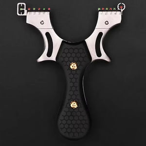 Lance-Pierre <span class=keywords><strong>en</strong></span> Métal de Haute Précision avec Aide à la Visée pour la Chasse <span class=keywords><strong>en</strong></span> Extérieur, <span class=keywords><strong>Kit</strong></span> Simple Shot avec Bande <span class=keywords><strong>en</strong></span> Cuir et Ensemble de Bandes - Product Image 2