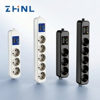 Adaptador de Enchufe Múltiple Inteligente con Pantalla Digital de Voltaje de 16A 250V, Estándar Europeo, para Uso en Hogar y Oficina