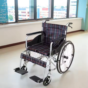 Fauteuil roulant manuel pliable portable pour personnes âgées handicapées avec dossier, équipement <span class=keywords><strong>de</strong></span> réadaptation - Product Image 3