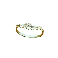 Bracelet personnalisé pour bébé plaqué or 18 carats, bracelet enfant, bijoux personnalisés faits à la main, cadeaux d'anniversaire