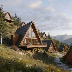 Maisons préfabriquées en bois de 50 m2 au <span class=keywords><strong>Portugal</strong></span>, en Roumanie, en Bulgarie et en Australie - Prix pour les projets de villas de vacances - Product Image 6