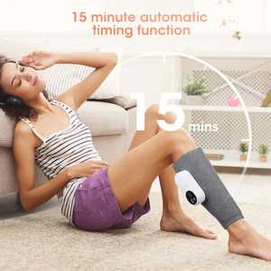 Ceinture de massage des mollets sans fil électrique à chaleur et vibrations, 3 niveaux, airbag, contrôle de la minuterie de 15 minutes, batterie 2000 mAh, masseur pour les jambes - Product Image 6