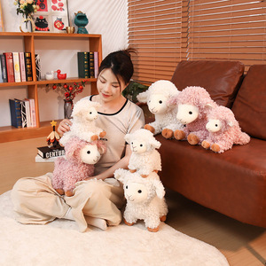 Muñeca de Oveja Pequeña Alpaca Juguete de Peluche Regalos de Cumpleaños para Niños Muñeca de Oveja Pequeña Alpaca Juguete de Peluche Regalos de Cumpleaños para Niños