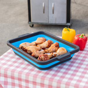 Anjuke BBQ chuẩn bị lưu vực Xô đá gấp lưu vực chuẩn bị thịt nướng với thớt và chức năng thoát nước - Product Image 1