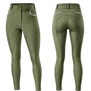 Pantalones de equitación duraderos para mujer, elásticos en cuatro direcciones, con agarre de silicona, leggings ajustados para montar a caballo. - Product Image 1