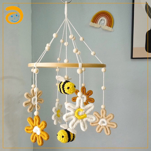 Cuna colgante de ratán hecha a mano, móviles de bebé, juguetes móviles para dormir cómodos para colgar, decoración de guardería para habitación de niños - Product Image 5