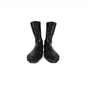 ถุงเท้าสั้นแบบไม่มีนิ้วเท้า ผลิตจากยางลาเท็กซ์ขึ้นรูปชิ้นเดียว ทนทานต่อการสึกหรอ ผ้าโดบี้ เนื้อผ้า 0.4 มม. สำหรับผู้ใหญ่ สไตล์เซ็กซี่ จากโรงงานโดยตรง - Product Image 1