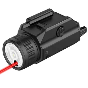 Luce 1000 lumen e Laser rosso Combo, torcia a LED bianca con raggio rosso alimentato da batteria ricaricabile incorporata