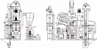 Machines de transformation des céréales, nettoyeur de riz/paddy combiné et désherbeur, machine de traitement du riz