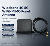 Antenne MIMO 5G Aurora Yu 8 bandes, large bande 5G NR 4G WiFi6, panneau directionnel large bande, montage sur base, 2x pour mâle vertical 3dBi
