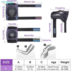 SeeMore - Juego de 6 Protectores para Niños, Resistentes a Impactos, para Rodillas, Codos y Muñecas, para Patinaje, Ciclismo y Skateboarding, Listos para Enviar - Product Image 5