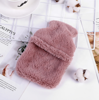 Bouillotte Mignonne Anti-Douleur Très Vendue, Bouteille d'Eau Chaude Mini Chauffe-Mains d'Hiver en PVC avec Housse Douce