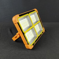 Projecteur LED solaire rechargeable pour extérieur 30W IP66, lampe de travail d'urgence, source de lumière portable pour aménagement paysager et camping