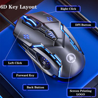 Souris de jeu filaire de haute qualité pour PC, souris de jeu avec éclairage respirant à sept couleurs pour ordinateur de bureau et ordinateur portable