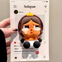 Figurine étoile 3D Cry Baby compatible avec support magnétique pour téléphone, adhérence super forte, rétractable pour bureau