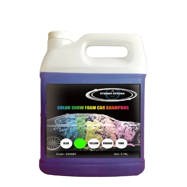 colorful heavy snow foam washing concentrated wash and wax car detailing products shampoo car wash