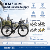 Vélo de route en carbone KOZO 2e génération, cadre en carbone T800, Empire Pro, 24 vitesses, roues 700C 38 mm, pneus Goodyear 700x28C, frein à disque