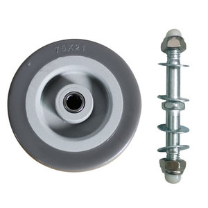 Roue pivotante de 3 pouces avec frein, roulement à rouleaux pour chariot d'aide à la marche pour enfants, roue en polyuréthane gris de 3 pouces Fla - Product Image 6