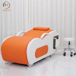 Lit de massage moderne Hicomed à courbe en S réglable pour spa, salon, salon - Trou pour le visage, 2 boîtes de rangement, cuir PU, éponge haute densité - Product Image 4
