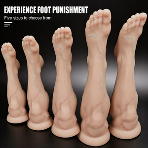 Dildo de masturbación único, realista, con forma de pie, plug anal, masturbadores con forma de pantorrilla, juguete SM para foot job, producto de dilatación anal <span class=keywords><strong>gay</strong></span>, juguete para orgasmos - Product Image 3