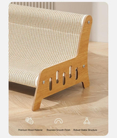 Lit grattoir pour chat en sisal 2-en-1, chaise longue pour chat, canapé-lit résistant à l'usure, mobilier de repos pour animaux de compagnie toutes saisons