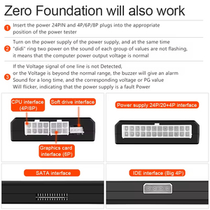DYDNB ATORCH Computador PC <span class=keywords><strong>ATX</strong></span> Fonte De Alimentação Dc Voltímetro Digital Voltimetro Elétrico 12V Volt Medidor Usb Voltage <span class=keywords><strong>Tester</strong></span> Detector - Product Image 3