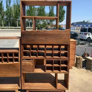 Mueble de Madera Maciza en Forma de L para Guardar Tazas de Té, para Sala de Estar, Dormitorio, Bar, Hotel, Restaurante, Oficina, Escuela - Product Image 2