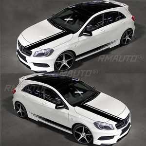 5 pegatinas laterales para coche, calcomanías para carrocería, puertas, capó, espejos retrovisores, estilo deportivo de carreras para Toyota/BMW/Audi/VW/Benz - Product Image 3