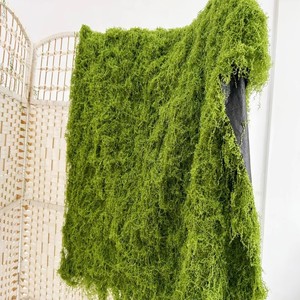 Tappeto di erba artificiale artificiale all'ingrosso tappeto di erba artificiale di muschio nero finto tappeto erboso tappeto erboso artificiale verde parete arte - Product Image 1