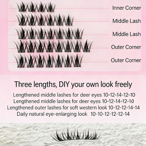 Kit de cils en grappe personnalisés en gros 80D 100D avec outils pour fournisseurs de cils individuels DIY - Product Image 6