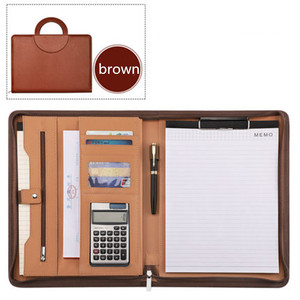 맞춤형 전문 PU 가죽 A4 3 링 바인더 Padfolio 케이스 서류 제출을위한 비즈니스 로고가있는 이그제큐티브 폴더 - Product Image 2