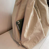 Große Kapazität Tragetasche Einfarbig Modisch Lässige Einzel-Schultertasche Canvas Pendler Casual Einkaufstasche
