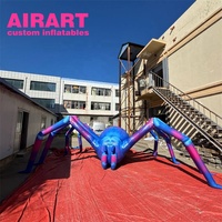 Araignée gonflable réaliste et animaux gonflables pour la décoration de maisons hantées, costume d'araignée gonflable pour accessoires de scène