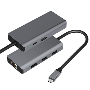 Station d'accueil 6-en-1 personnalisée en usine, hub Type <span class=keywords><strong>C</strong></span> pour téléphone portable <span class=keywords><strong>Apple</strong></span> Huawei HP - Product Image 1