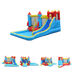 <span class=keywords><strong>Castillo</strong></span> Inflable de Tela Oxford con Tobogán de Agua, Casa de Brinco, Trampolín - Product Image 3