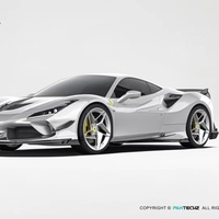 Kit d'air léger et de haute qualité nouvellement développé pour modifier le style PK, kit de contour en fibre de carbone sèche pour Ferrari F8