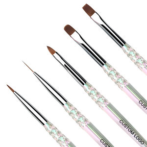 Высококачественная белая кисть для гель-лака, индивидуальная, с двойным концом, магнитная кисть для лайнера для нейл-арта под собственной торговой маркой - Product Image 6