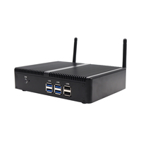 Mini PC de Bajo Costo con Procesador Intel N3700/N3150 de Cuatro Núcleos, Doble RJ45 LAN, DDR3L, MSATA, 2xHD, 4xUSB 3.0, Linux Ubuntu, 12V, Sin Ventilador